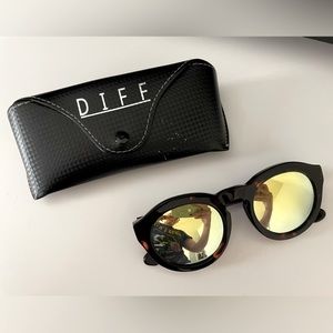 DIFF Sunglasses | Tortoise with Gold Lenses